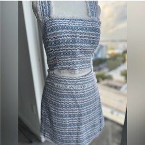 House of Harlow 1960 Matching Tweed Skort Set 12 Pink & Blue